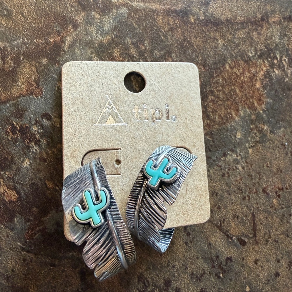Tipi Silver and Turquoise Earrings